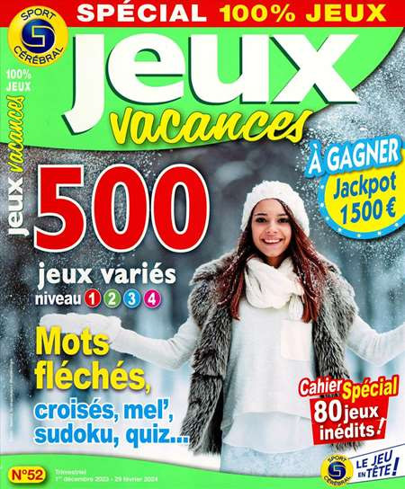 JEUX VACANCES SPECIAL 100 % JEUX  