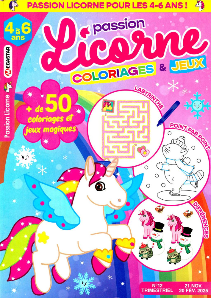 PASSION LICORNE COLORIAGES ET JEUX  